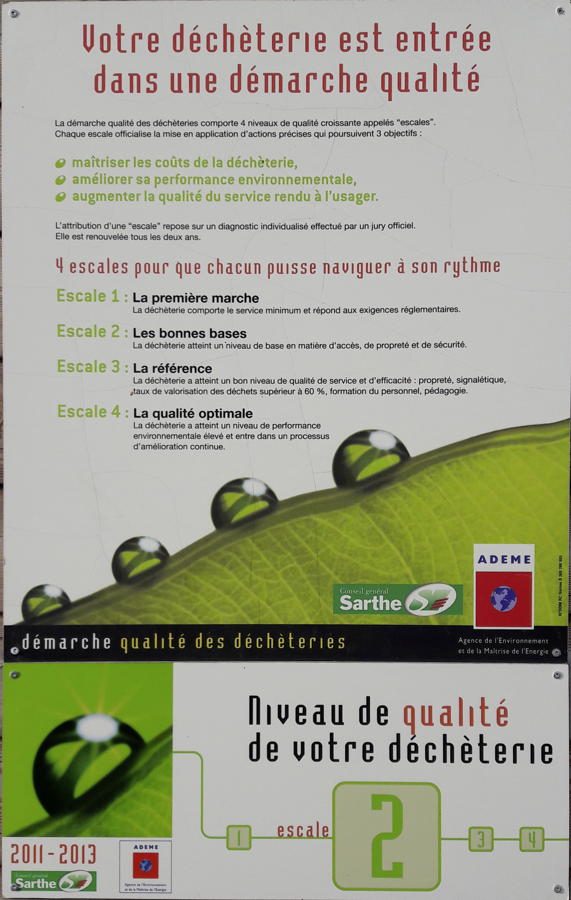 affiche decheterie pour une démarche de qualité